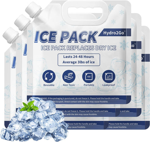 Reusable Ice Packs for Cooler: Long Lasting Cold Freezer Packs for Lunch Bags, Prevent Frostbite for Camping Gear