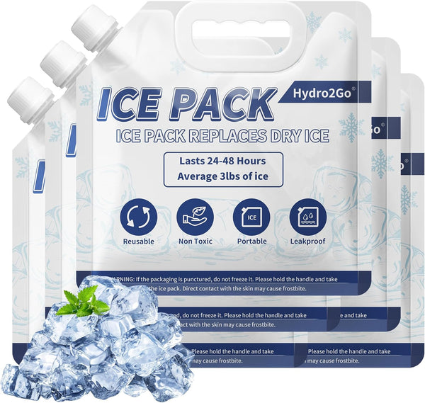 Reusable Ice Packs for Cooler: Long Lasting Cold Freezer Packs for Lunch Bags, Prevent Frostbite for Camping Gear