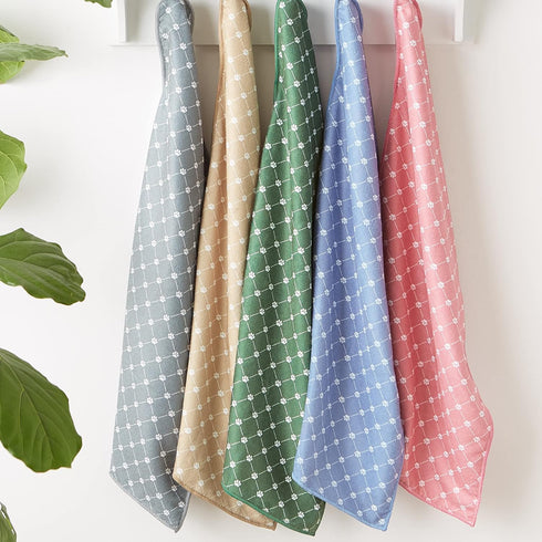 Bone Dry Pet Grooming Towel Collection, Trellis Print Microfiber Absorbent Drying Set, 15x30, Rose, 3 Count