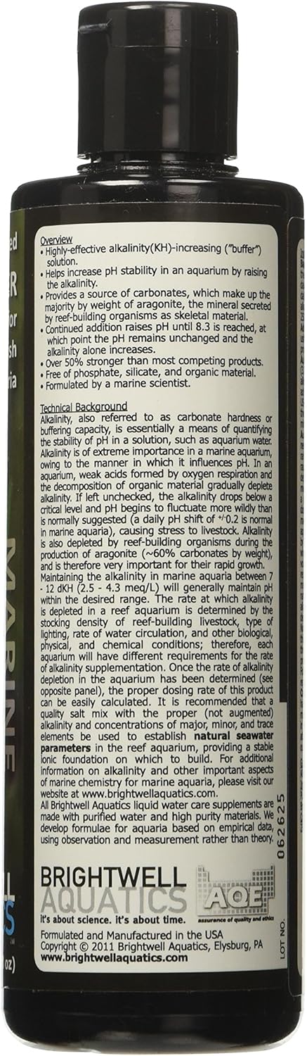 Brightwell Aquatics - Alkalin8.3 Concentrated KH Buffer Supplement - for All Marine Fish and Reef Aquaria - Aquarium Water Treatments, 8.45 fl oz