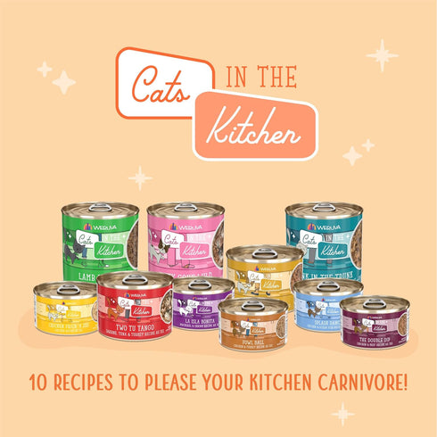 Cats in The Kitchen, Kitchen Cuties Variety Pack, Wet Cat Food, 3.2oz Can, Pack of 12, Weruva