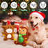 6 Pcs Christmas Squeaky Dog Toys - Stuffed Plush Toys with Squeaker for Small Medium Large Dogs - Interactive Puppy