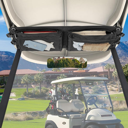 Golf Cart Overhead Storage Bag, Heavy Duty Ceiling Organizer Bag, Compatible with Club Car Precedent, Tempo, Onward