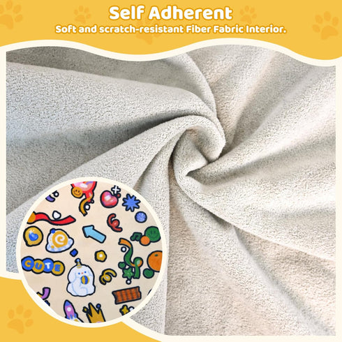 32x32in 22lbs Cat Grooming Wrap & Dog Restraint Bag with Pet Nail Clippers Kit, Self Adhesive Cat Wrap for Nail