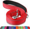 Joytale Double-Sided Reflective Dog Leash, 6 FT/5 FT/4 FT, Heavy Duty Padded Handle Nylon Leashes for Large Dogs, Red