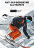 OTG Ski Goggles SGS Approved - Anti Fog Over Glasses Snow/Snowboard Sports Goggles for Men, Women & Youth - RevoBlue 8%