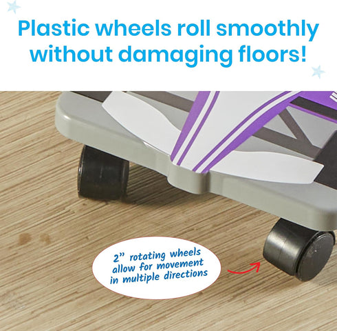 hand2mind Purple Speedway Racer Scooter Board, Floor Scooter Board, Gross Motor Toys, Kids Exercise & Physical
