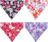 PET SHOW 4Pcs Small Dog Bandanas Slide on Collar Set, Washable Cherry Blossoms Accessories for Small Medium Dogs