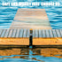 Stationary Dock Connector Hinge Kit, Heavy Duty Galvanized Link Kit with 7/16'' Holes for Floating Dock Accessories