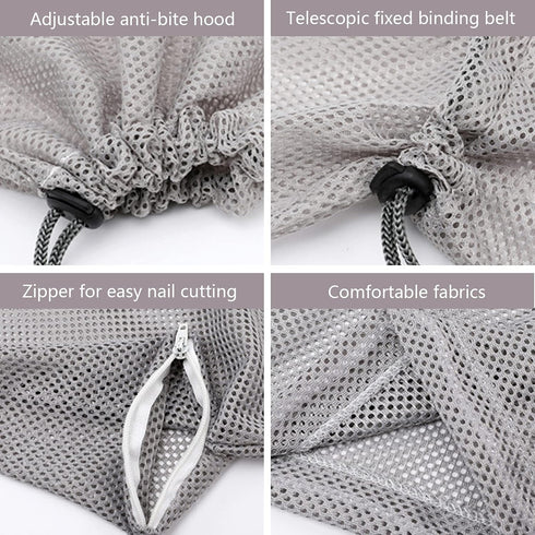 2Pcs Cat Bathing Bag, Adjustable Cat Grooming Restraint Bag for Bathing (Gray & Pink)