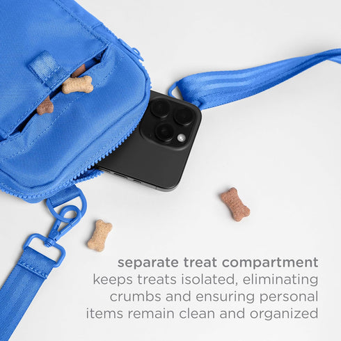 Ubbi 3-Way Dog Treat Pouch for Training & Walking, Wear Options - Crossbody, Waist, or Clip-On - with Magnetic Closure
