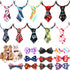 Frienda 20 Pieces Assorted Dog Ties, Small Pet Bow Ties with Adjustable Collar for Grooming Accessories