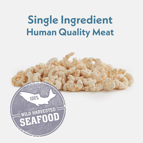 Fresh Is Best Wild Pacific Shrimp Freeze Dried Cat Treats Raw Freeze Dried Shrimp for Cats and Dogs in Resealable