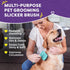 Hertzko Dog & Cat Brush, Dog Brush for Shedding, Cat & Dog Grooming, Self Cleaning Slicker Brush for Pets, Grooming Brushes for Long Short Haired Dogs Cats, Deshedding Brush, Rake, Comb - Aqua