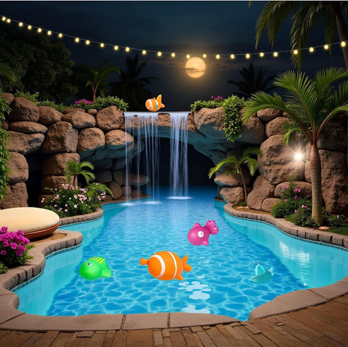 Yxinjy 6 Swimming Pcs Pool Cat Interactive Toy, Cat Pool Toys, Floating Water Toy, Pet Kitten Bathing Fish