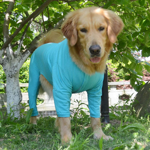 Lovelonglong Four Feet Dog Lightweight Pajamas, Pure Cotton Dog Jumpsuits, Stylish PJS for Large Medium Small Dogs