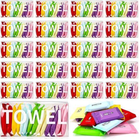 Hosuly 280 Count Disposable Compressed Towels Tablets Bulk Soft Colorful Face Compressed