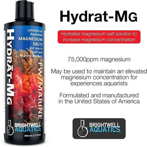 Brightwell Aquatics Hydrat-MG - 2-L Hydrated Magnesium Salt Solution for Marine Aquarium Use