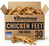 K9warehouse Chicken Feet for Dogs - 30 Count, Dehydrated Chicken Dog Treats,