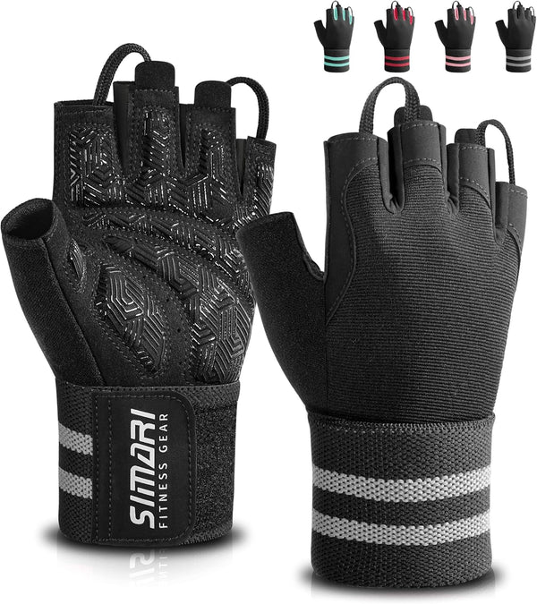SIMARI Workout Gym Gloves for Men Women, Weight Lifting Gloves with Wrist