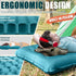 Inflatable Camping Sleeping Pad with Pillow, 4 Inch Thickness Sleeping Mat with Built-in Pump