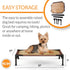 K&H Pet Products Comfy Pet Cot, Elevated Cat & Dog Bed, Portable Hammock Cot, Chocolate/Tan, Small 17 X 22 X 7 Inches