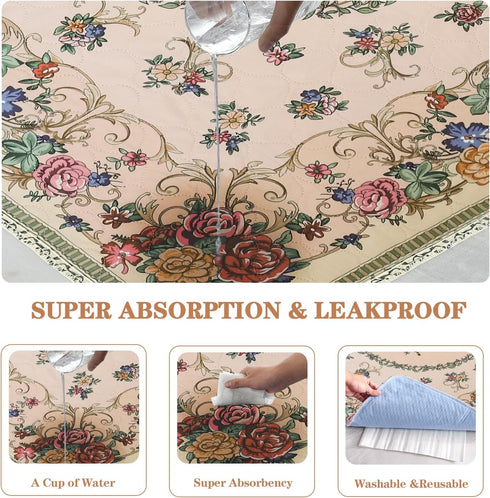 2 Pack 36"x36" Qeils Washable Pee Pads, Reusable Puppy Pads Super Absorbent Leakproof Dog Training Pads, Non-Slip Wee