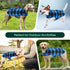 Kuoser Windproof Dog Winter Coat, Reversible Plaid Fleece Jacket for Small Dogs, Cozy Warm Pet Apparel, XS