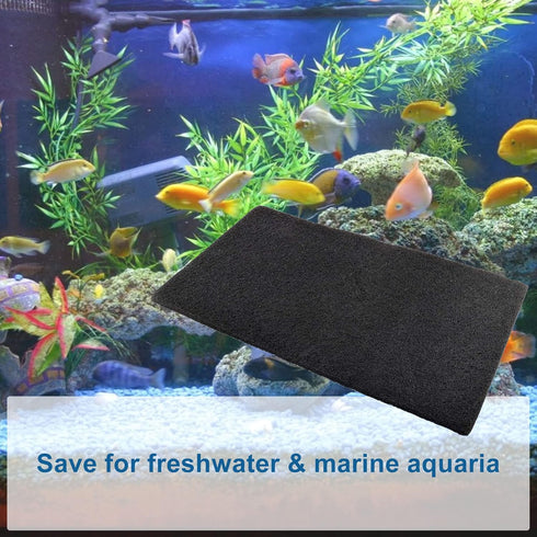 HQRP Cut to Fit Activated Carbon Filter Media Pad - 18x10 for Aquariums, Terrariums, Hydroponic Systems