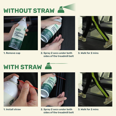 EKO Sustainable Products 100% 8 oz Silicone Treadmill Belt Lubricant - Treadmill Oil Spray - All Types of Treadmills