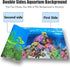 Fish Backgrounds Paper Double Sides Undersea Aquarium Poster, Colorful Sea Anemone Fish Tank Sticker Decorations.