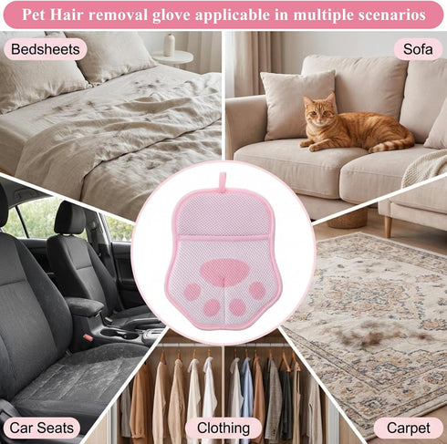 Ptwola Pet Hair Removal Glove - Reusable Electrostatic Pet Hair Removers for Dogs and Cats, Pets Grooming Needs, Magic