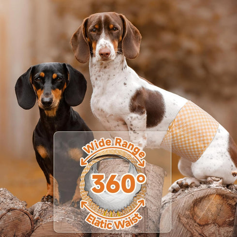 50 Count MICOOYO Disposable Male Dog Wraps, Male Dog Diapers Disposable with Wetness Indicator, Puppy Diapers Super