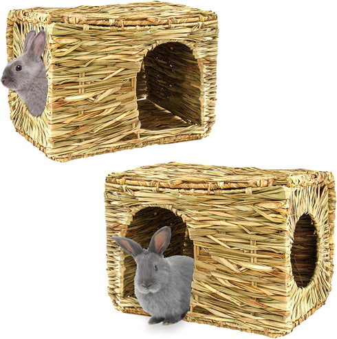 HERCOCCI Extra Large Grass House for Rabbit, Foldable & Comfortable - Small