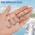 60pcs/Box #4#2# 1# 1/0 2/0 Fishing Inline Single Hooks - Single Replacement Hooks for Fishing Baits Lures Plugs Large
