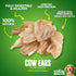 EcoKind Pet Treats Jumbo Cow Ear Dog Treats, 100% All-Natural Beef Chews, 6 Ears