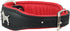 Real Leather Soft Padded Dog Collar, 1.75" Wide for Bull Terrier (13"-15.25" Neck, Black/Red)