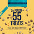 100% 3 oz ~55 74% Stewart Chicken Breast Dog Treats, Pouch, Pieces, Freeze Dried Raw, Single Ingredient, Protein