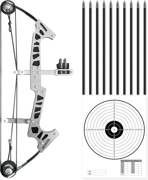 TIETHEKNOT Set Archery Bow Left and Right Hand Compound Bow Hunting Bow Metal Material Catapult RH/LH for Practice