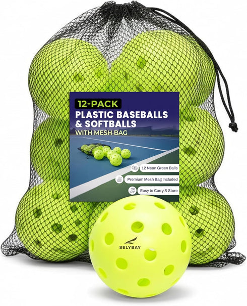 Practice Baseballs 12 Pack with Mesh Bag - Tball Balls & T