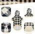 KOOLTAIL Plaid Dog Hoodie, Pet Clothes Sweater with Hat and Pocket for Small Medium Large Dogs, Soft Winter Coat