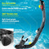 Set Nearsighted Snorkel Gear, Nearsighted Dry Snorkel Mask for Adult Youth, Nearsighted Anti Fog Diving Mask