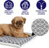 Midwest Homes for PetsQuiet Time Teflon Defender Dog Beds; Pet Beds Designed to Fit Folding Metal Dog Crates, Gray & White Geometric Pattern, 24-Inch