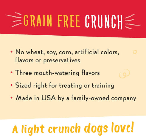 Charlee Bear Crunch Chicken, Pumpkin & Apple Flavor Dog Treat - 6 Pack, 8 oz Each