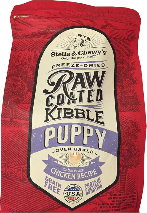 Stella and Chewy's Raw Coated Puppy Cage-Free Chicken Dog Food, 10 Pounds
