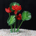 VOCOSTE Mini Aquarium Decorations, 1pcs Red Plastic Plants for Fish Tank Decor, 10.24"