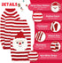 Dog Christmas Sweater, Cute Striped Santa Claus Costume for Small Medium Large Dogs (XXS, Red White Stripe)