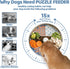 Puzzle Feeder Slow Feeder Dog Bowl with Lick Mat and Puzzle Inserts - Non-Slip Base, Adjustable Speed Design