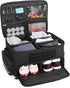 Golf Trunk Organizer Storage - Separate Compartment for 2 Pair Shoes up to US Mens 16, Golf Car Locker for Balls, Tees,