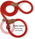 Mile High Life Slip Leads for Dogs | Heavy Duty Dog Training Leash | 5 Feet No Pull Slip Leashes w Leather Tip | Red Rope Lead for Dogs Outside